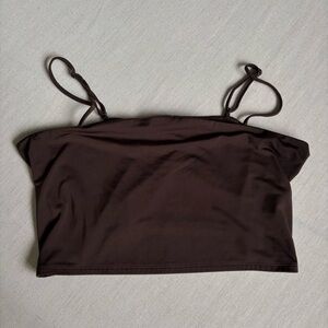 Express Body Contour Brown Spaghetti Strap Crop Top Women’s XL